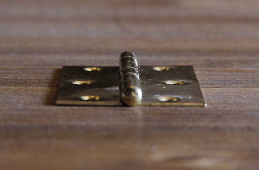 【ゴールド兆番2枚セット】  蝶番 丁番 ヒンジ 扉 金具 DIY 木材 材料 大工 家具 ドア 金物 ウエスタン ゴールド 家具用 建築金物 - 3