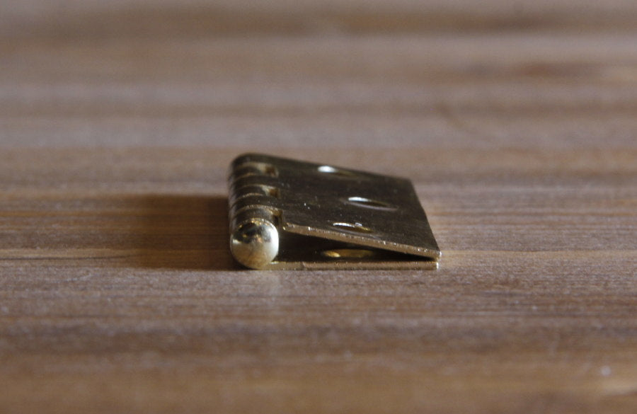 【ゴールド兆番2枚セット】  蝶番 丁番 ヒンジ 扉 金具 DIY 木材 材料 大工 家具 ドア 金物 ウエスタン ゴールド 家具用 建築金物 - 4
