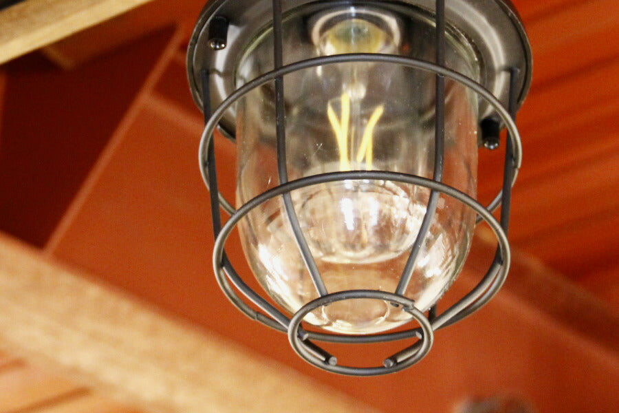 【エジソン型 LED付き】西海岸風 レトロマリンランプ - ship シップ -　照明　照明器具　船舶照明　引っ掛けシーリング　リビング　寝室　玄関　廊下　店舗　インテリア　マリン　アンティーク　ヴィ - 10