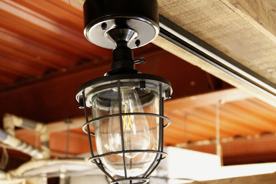 【エジソン型 LED付き】西海岸風 レトロマリンランプ - ship シップ -　照明　照明器具　船舶照明　引っ掛けシーリング　リビング　寝室　玄関　廊下　店舗　インテリア　マリン　アンティーク　ヴィ - 12