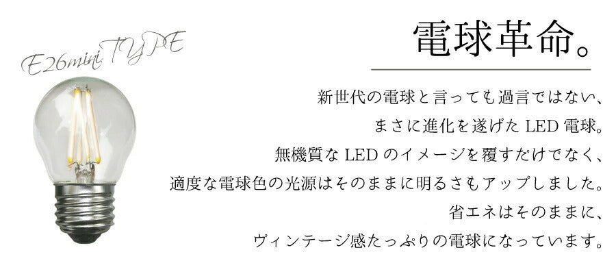 ミニレトロ型LED電球  E26 電球色 フィラメント型LED　filamentled - 3