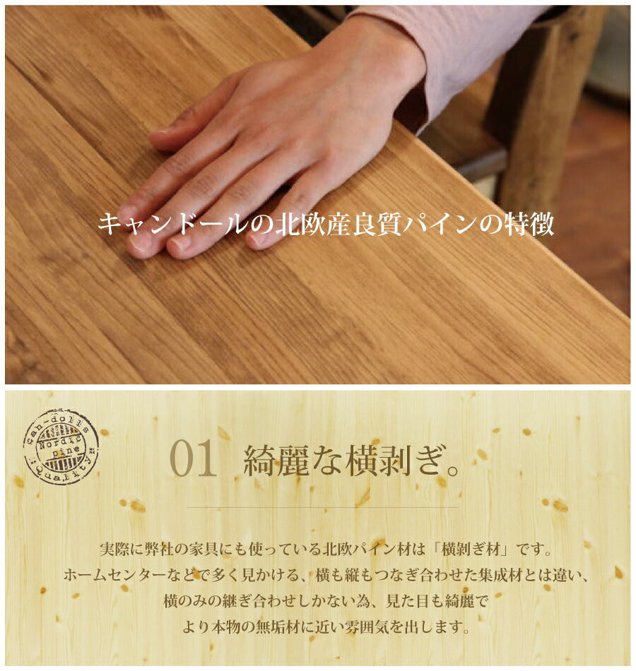 パイン材【19mm】 W900×H1800mm DIY 木材 材料 大工 集成材 [カントリー家具] 北欧 カット 塗装 加工 高品質 低価格 横はぎ カントリー家具 - 3