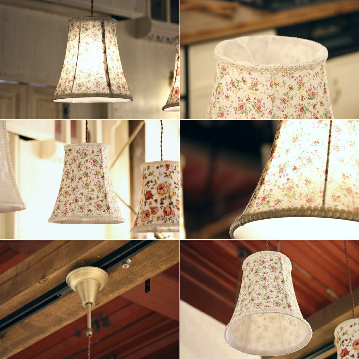 【LED付き】1灯 花蓮ペンダントライト ペンダントランプ 照明 天井照明 引掛けシーリング LED対応 リビング ダイニング 玄関 廊下 店舗 カフェ アンティーク フレンチ カントリー クラシック - 8