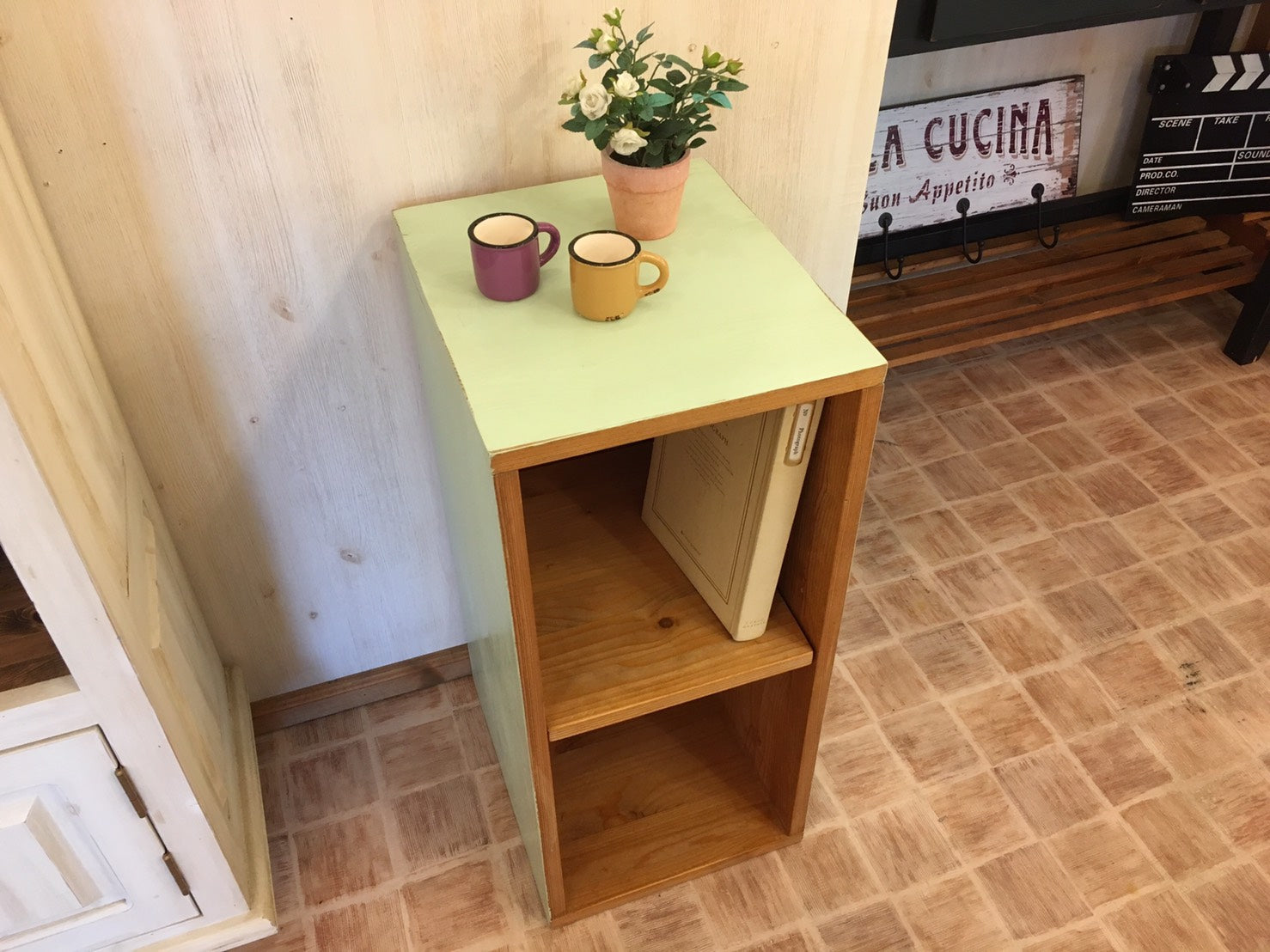 【現品限り】アウトレット 2段シェルフ　カントリー家具　展示品 - 2