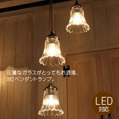 202A3 165 ３灯ペンダントランプ rmp pdt( ペンダントライト 照明 LED電球 おしゃれ リビング用 北欧 和室 ダイニング用 食卓用 アンティーク LED 玄関) キャンドール