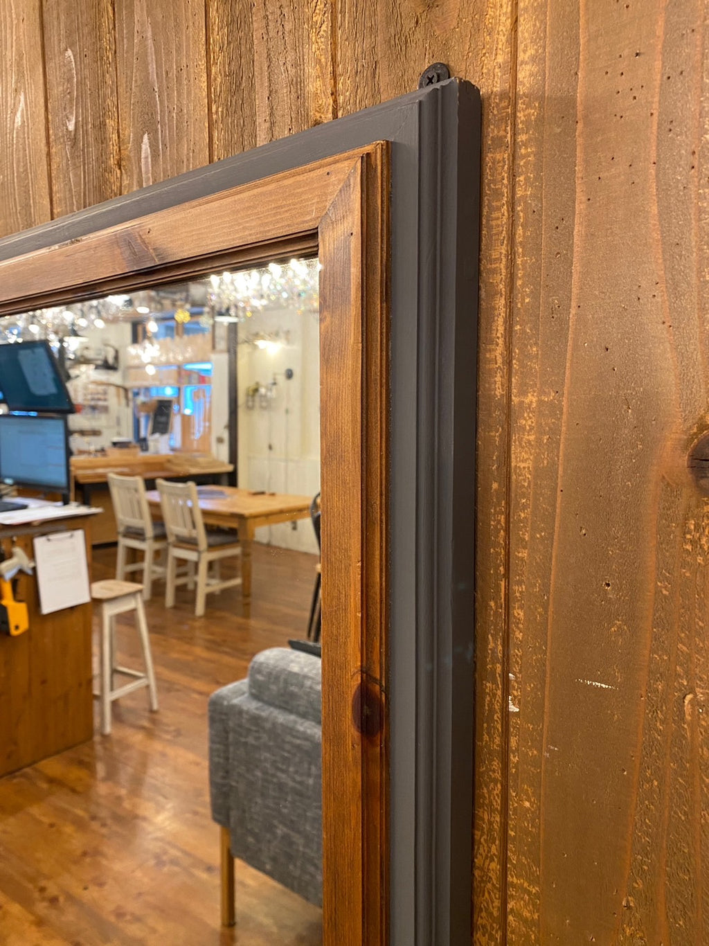 アウトレット ミラー 室内用 木製 北欧 おしゃれ 店舗 リフォーム 西海岸 インテリア アメリカン - 3