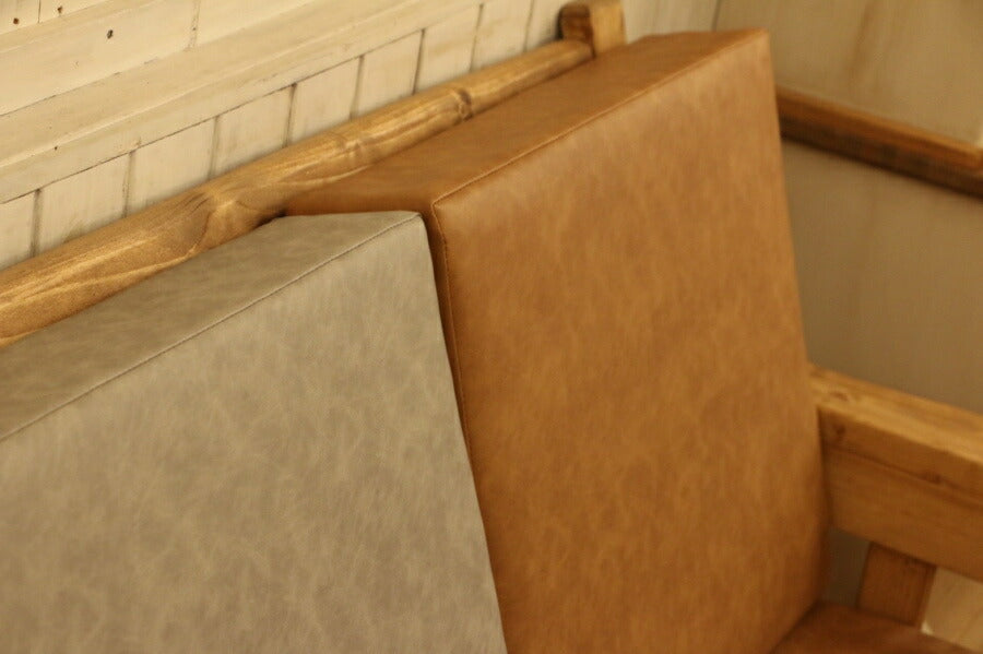 【背/座セット】　カバー単品 ベンチソファ用 専用替えカバー単品 ソファベンチ イス カントリー家具 ナチュラル家具 替えカバー 洗い替え用 チャック リビング セット ナチュラル おしゃれ クッショ - 6