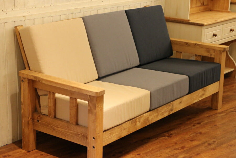 【座面のみ】替えカバー単品　ベンチソファ用 専用 ソファベンチ イス カントリー家具 ナチュラル家具 替えカバー 洗い替え用 チャック リビング セット ナチュラル おしゃれ クッション レザー 合皮 - 8