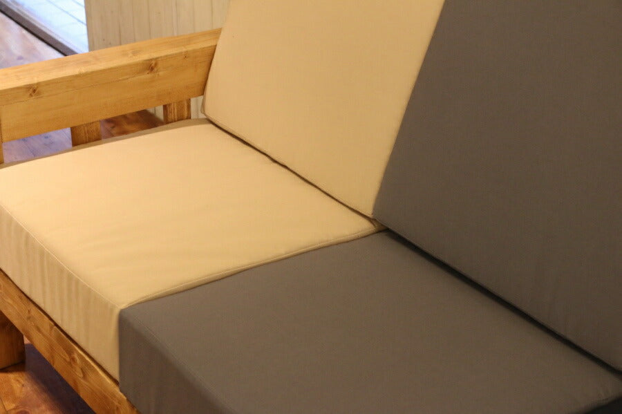 【背/座セット】　カバー単品 ベンチソファ用 専用替えカバー単品 ソファベンチ イス カントリー家具 ナチュラル家具 替えカバー 洗い替え用 チャック リビング セット ナチュラル おしゃれ クッショ - 9