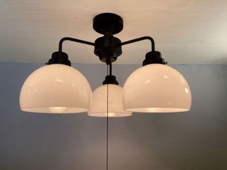 【ミニレトロ型LED付き】天井直付け照明　リビング ダイニング 廊下 玄関 店舗 インテリア ヴィンテージ アンティーク 工業 塩系 ブルックリンインダストリアルランプ- St, Brooklyn, KB3453FLG -