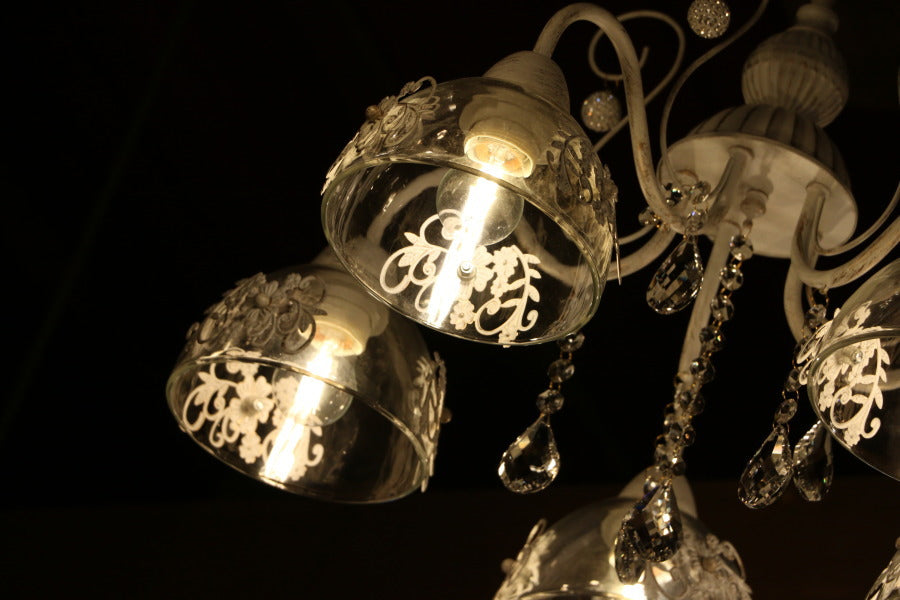 Lilas・5灯シーリングランプ(リラ・5灯シーリングランプ) 　シーリングライト　照明器具　LED電球 付き リビング　寝室　玄関　廊下　脱衣所　インテリア　アンティーク風　おしゃれ レトロ ロココ - 8