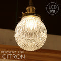 【ミニレトロ型 LED付き】ペンダントランプ ライト Citron - シトロン - 天井照明 引掛けシーリング リビング ダイニング 廊下 玄関 店舗 インテリア インダストリアル ヴィンテージ アンティーク オールドニューヨーク