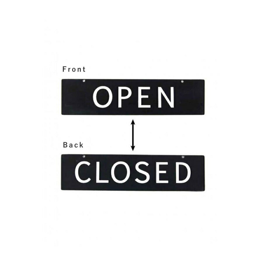 アイアン サイン OPEN ／ CLOSED 表札　数字　案内 ドア  レトロ インダストリアル 男前 工業的 無機質 シンプル アメリカン 雑貨  店舗 リフォーム 新築 リノベーション オープン  - 4