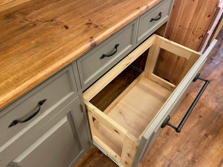 ４ガラスドア クラシック カップボード W1570 北欧 無垢 木製 パイン材 収納 キッチン 食器棚 キッチン収納 収納棚 レンジ台 ホワイト おしゃれ 家具 インテリア カントリー ナチュラル ア - 6