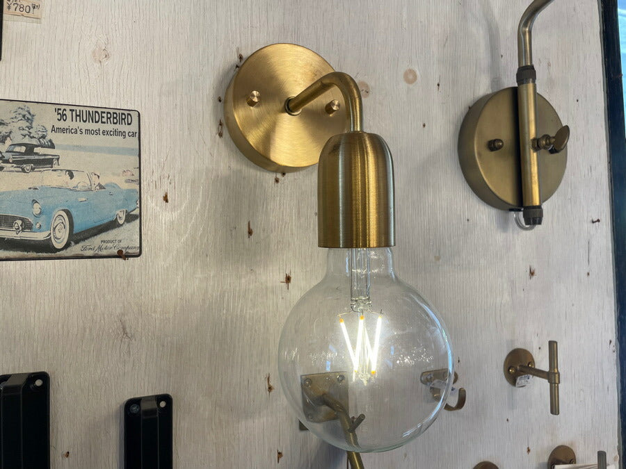 アウトレット【【LED電球付き】シングルブラケット ウォールライト ランプ 間接 照明 壁 真鍮　陶器　リビング 廊下 洗面所 店舗 インテリア　ホテルライク　アメリカン　西海岸　西海岸風　ヴィンテー - 2