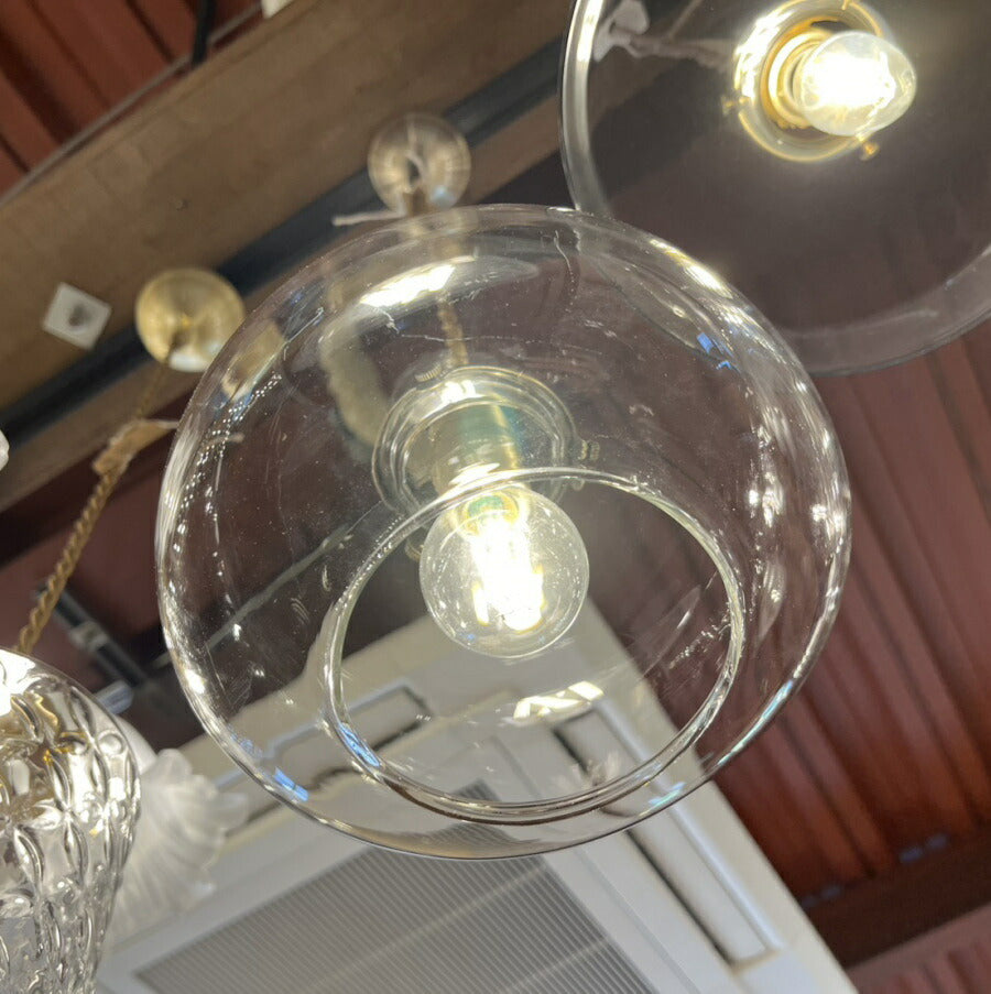 【 アウトレット 】 照明 ペンダント ランプ ガラス シェード ガラス  LED　電球球付き 新築 リフォーム リノベーション カントリー ナチュラル  引っ掛けシーリング E17  1灯 天井照明 - 6