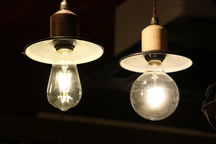 【レトロ型 エジソン型 LED付き】木製 ペンダントランプ ライト 天井照明 引掛けシーリング リビング ダイニング 廊下 玄関 店舗 インテリア インダストリアル ヴィンテージ アンティーク ブルッ - 2