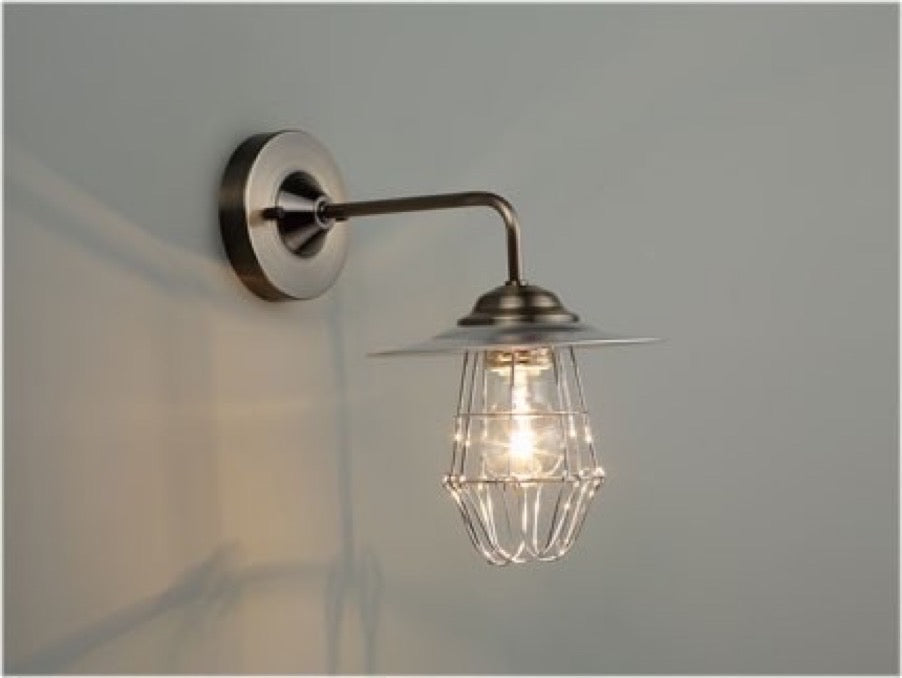 【エジソン型 LED付き】ブラケット ウォールライト ランプリビング ダイニング 廊下 玄関 店舗 インテリア ヴィンテージ アンティーク 工業 塩系 ブルックリンインダストリアルランプ- St, Brooklyn, RB7843FLG -