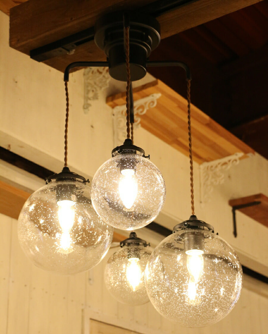【LED電球付き】Sparkle・4灯ペンダントランプ(スパークル・4灯ペンダントランプ）ペンダントライト 照明 LED電球 おしゃれ リビング用 北欧 和室 ダイニング用 食卓用 アンティーク LE - 2