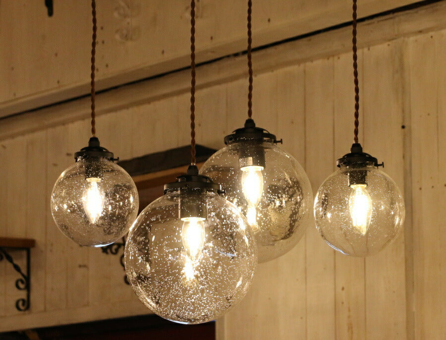 【LED電球付き】Sparkle・4灯ペンダントランプ(スパークル・4灯ペンダントランプ）ペンダントライト 照明 LED電球 おしゃれ リビング用 北欧 和室 ダイニング用 食卓用 アンティーク LE - 4