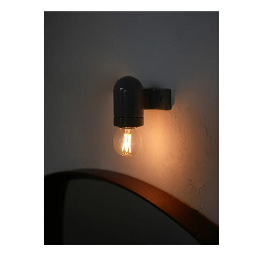 【 LED電球 付き 】セラミック ソケット - ストレート - ウォールランプ 間接 照明 壁 陶器 リビング 廊下 洗面所 店舗 インテリア　ホテルライク　アメリカン　ヴィンテージ アンティーク  - 6