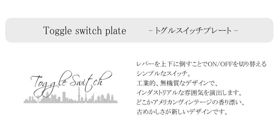 トグルスイッチ スイッチ スイッチプレート プレート 照明 照明器具 真鍮 おしゃれ レトロ シンプル アメリカン インダストリアル デザイン 無機質 壁スイッチ トグル アメリカンスイッチ 交換 店 - 2