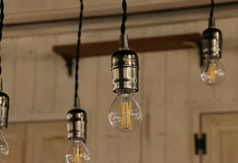【丸型 シャンデリア型 LED付き】ペンダントランプ ライト 天井照明 引掛けシーリング リビング ダイニング 廊下 玄関 店舗 インテリア ワイヤー インダストリアル ヴィンテージ アンティーク ブ - 8